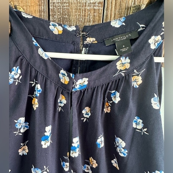 Anne Taylor Factory Jumpsuit Navy Size 8 - Picture 4 of 9